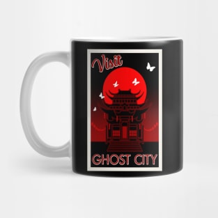 Visit Ghost City retro travel poster Mug